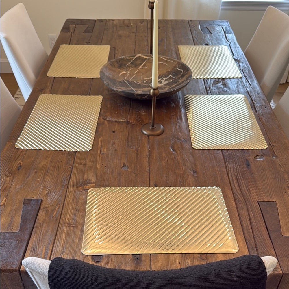Gold Metallic Rectangular Placemat - Set of 10 but will break up if needed